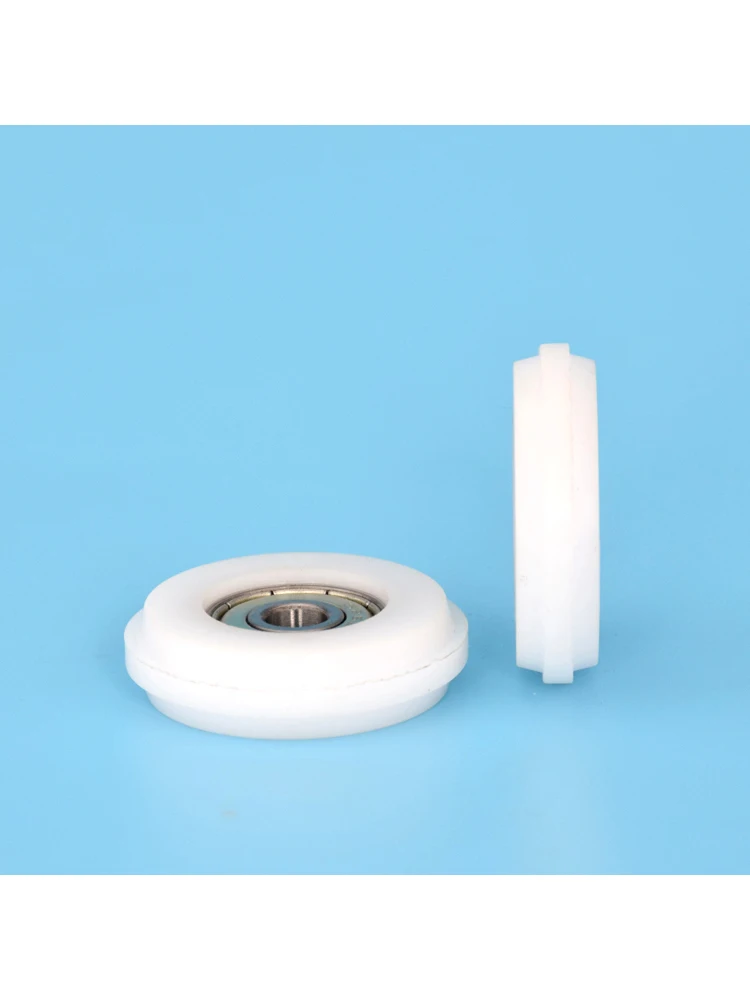 كاميرا انزلاق للأبواب والنوافذ البلاستيكية من بوم ، بكرة بولي بروبلين ، عجلة أخدود ، مسار أخدود ، بكرة نايلون ، 6x33x9 ، 1 VA