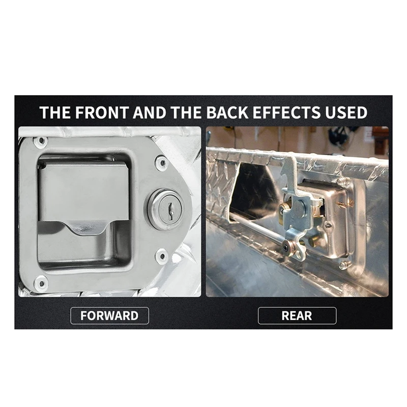 Hot Trailer Toolbox Handle Latch With Lock Highly Tool Box Latch Paddle Lock 4-3/8Inch X 3-1/4Inch With 2 Key 4 Rivet