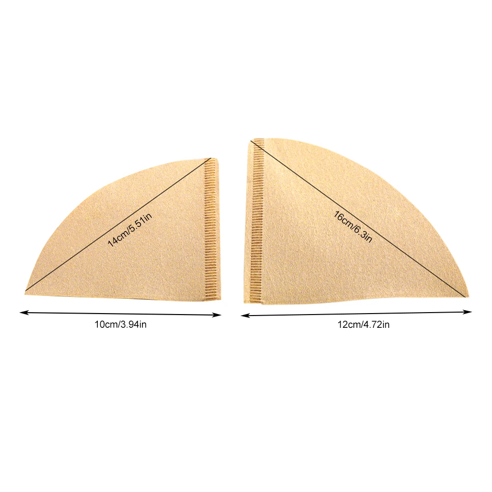 100Pcs Cone Coffee Filters 1-2 3-4 Cups Natural Wood Pulp Coffee Strainers Brown V01/V02 Disposable Coffee Filter Paper - Image 6