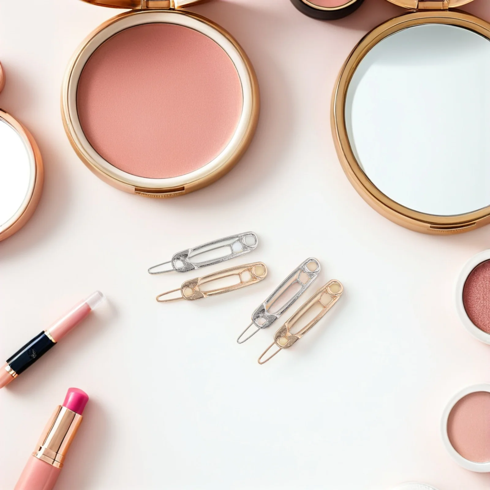 

20 шт. стильных заколок для волос из сплава, безопасные заколки-булавки, плоские металлические шпильки с нескользящим креплением для девочек и женщин, для повседневного и торжественного образа