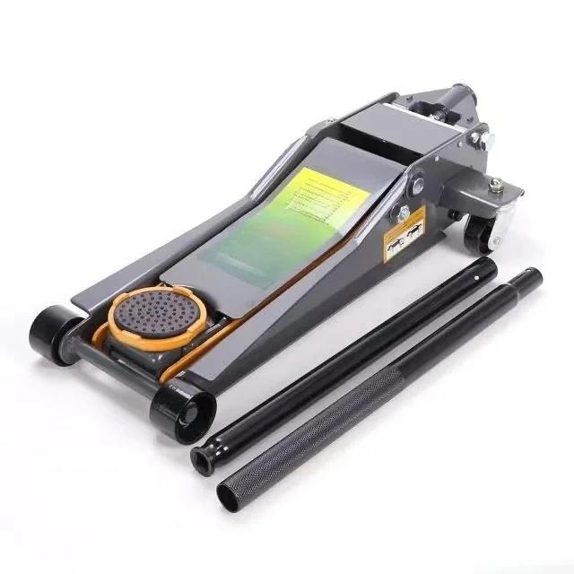 Automobile Horizontal Hydraulic 3T Car Floor Jack Double Pump Low Slow Drop Function for Changing Tires
