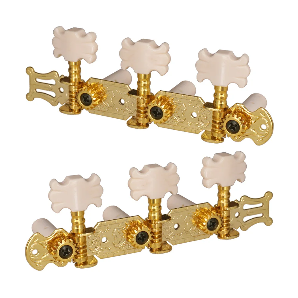 1 Pair Gold Guitar Tuning Pegs Classical Guitar String Tuning Pegs Tuners Machine Heads