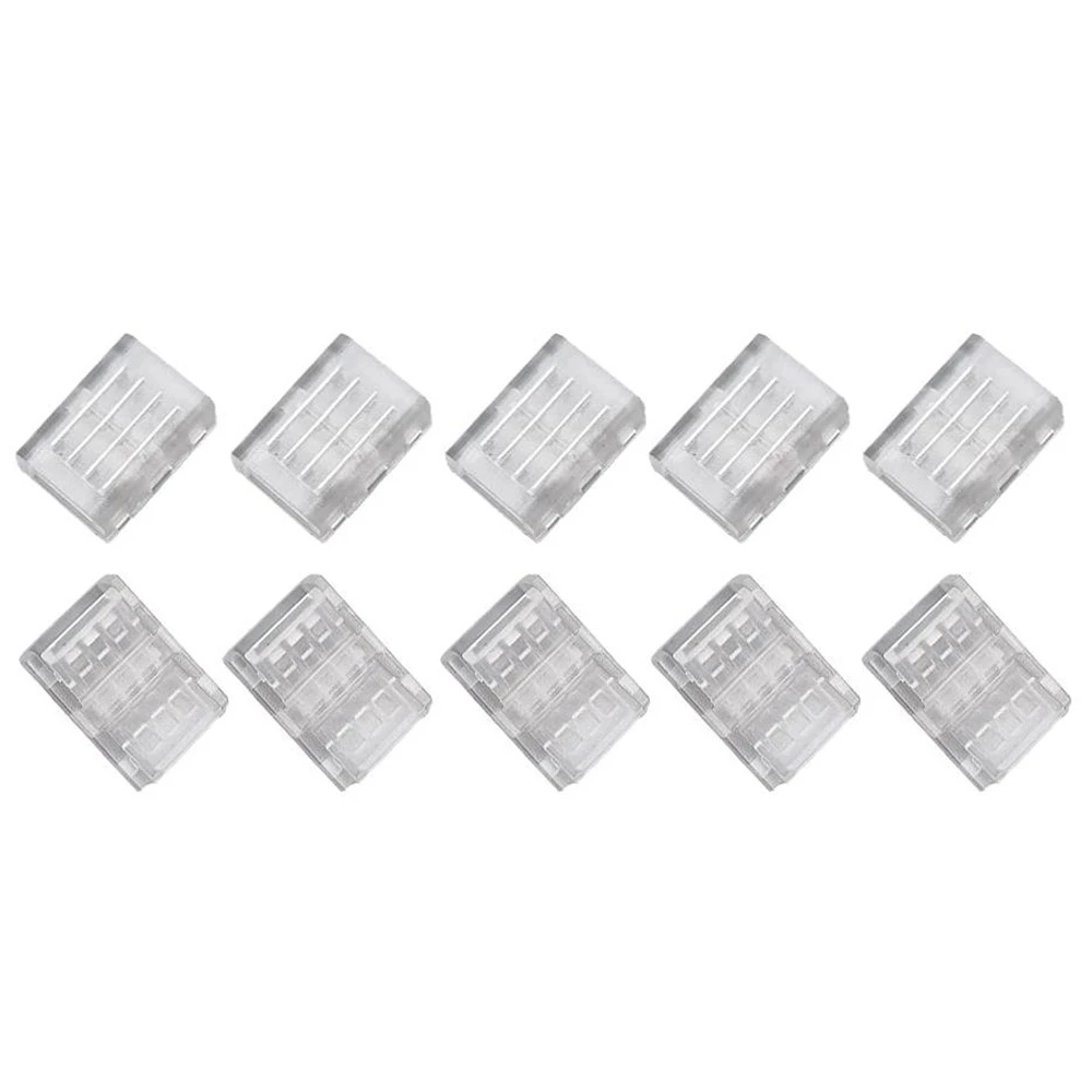 

10Packs 4-Pin RGB LED Light Strip Connectors 10mm Unwired Gapless Solderless Adapter Terminal for SMD 5050 LED Strip