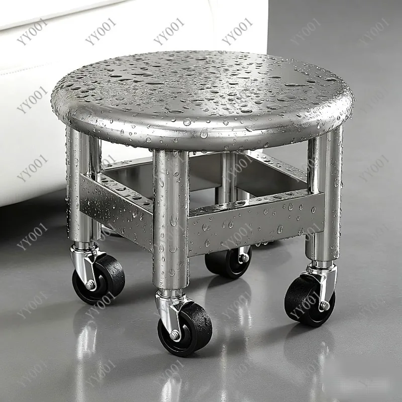 

Mobile Low Stool With Universal Wheels Multifunctional Round Chair For Kids Activity