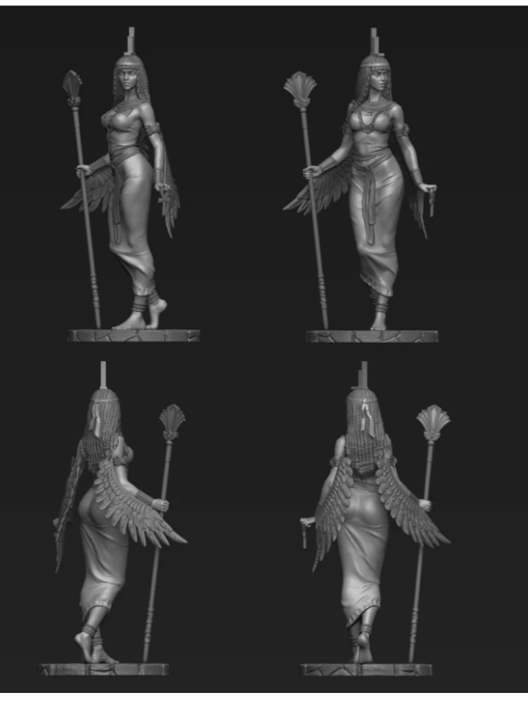 75mm Scale Resin Model Figure GK,Egypt Goddess Isis,Unassembled and Unpainted Kit