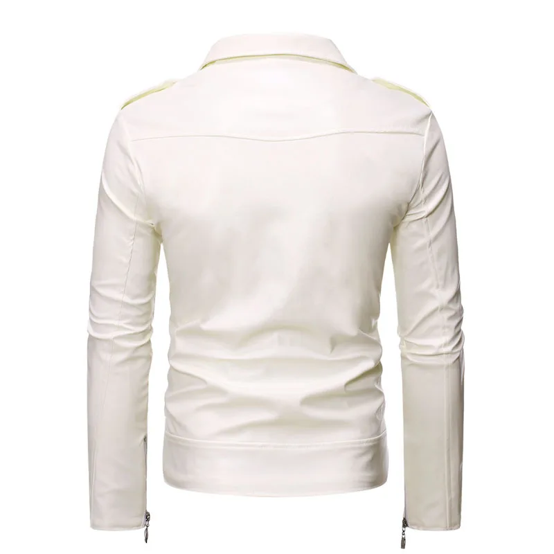 2024 New Street Leather Jacket Men Winter Motorcycle Pu Leahter Jacket Male Stand Collar Casual Windbreaker Slim Coat 4XL