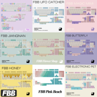 FBB Keycaps Multicolor Cute PBT Keycap Cherry Profile for MX Switches Keyboard DIY Keys Accessory Girl Woman Lover Friends Gift