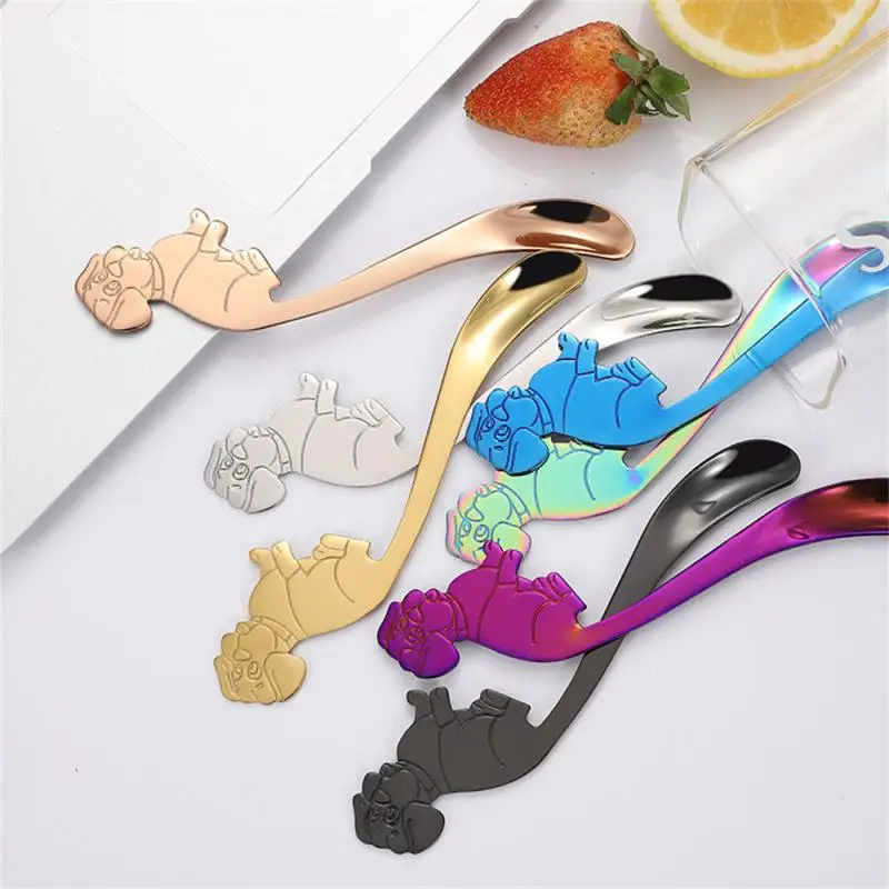 1PCS Dessert Snack Scoop Exquisite Appearance Cute Dog Shape Coffee Drinking Tools For Home Kitchen Office Bar Party