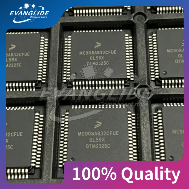 1 PCS/LOT MC908AB32CFUE MC908AB32CFU, PQFP-64, 8-bit microcontroller