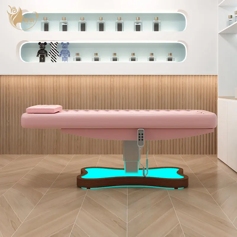 Electric 3-Motor Massage Bed With LED Base For Professional Beauty Salons And Spa Treatment Rooms