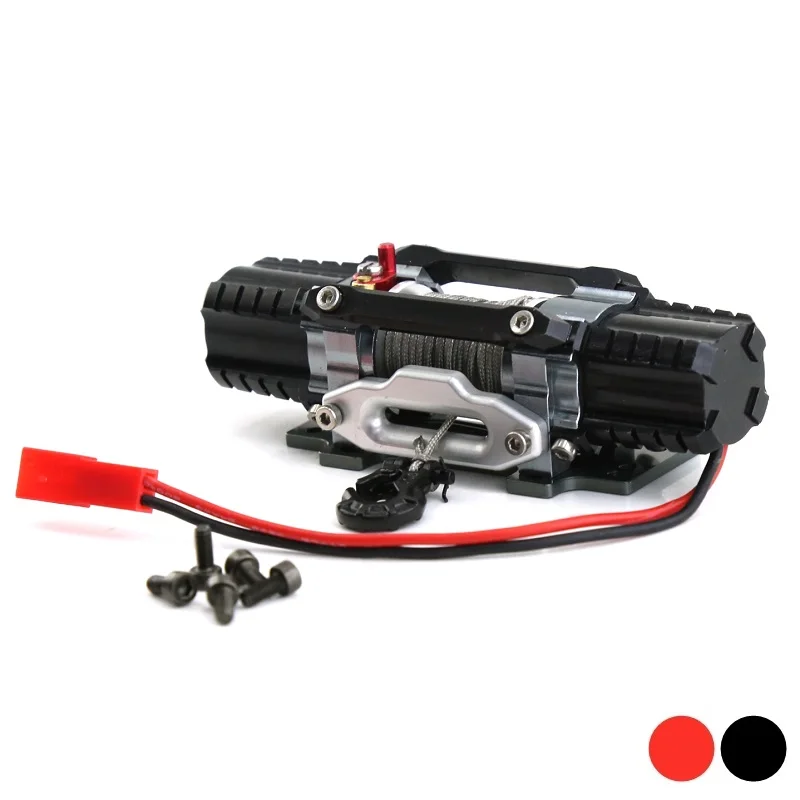 Dual Motor Metal Simulated Winch for 1/8 1/10 RC Crawler Car Axial SCX10 Traxxas TRX4 RC4WD D90 KM2 Redcat YK4082 Upgrade Parts