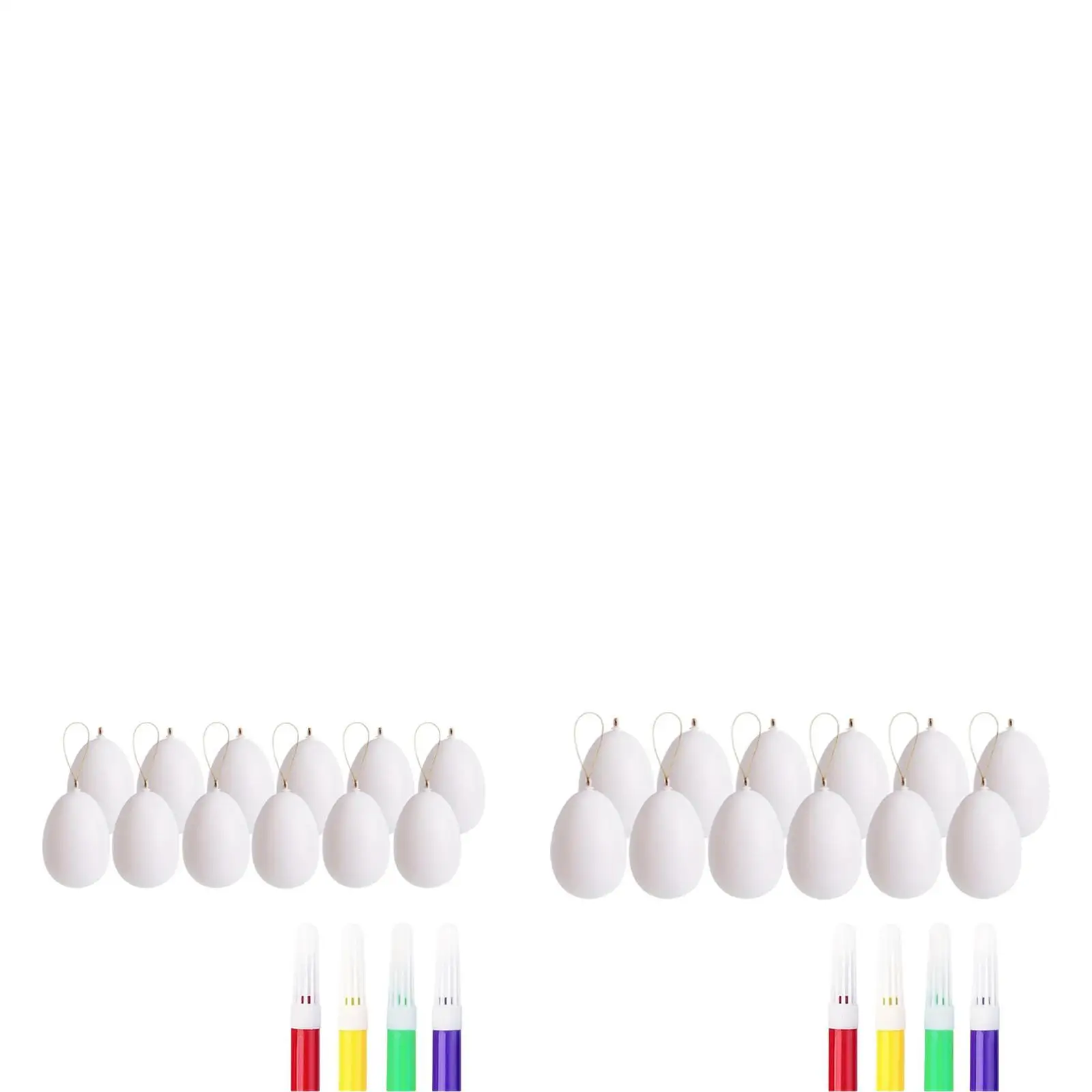 12Pcs DIY Unpainted Easter Eggs Blank Easter Eggs for Crafts Making Holiday