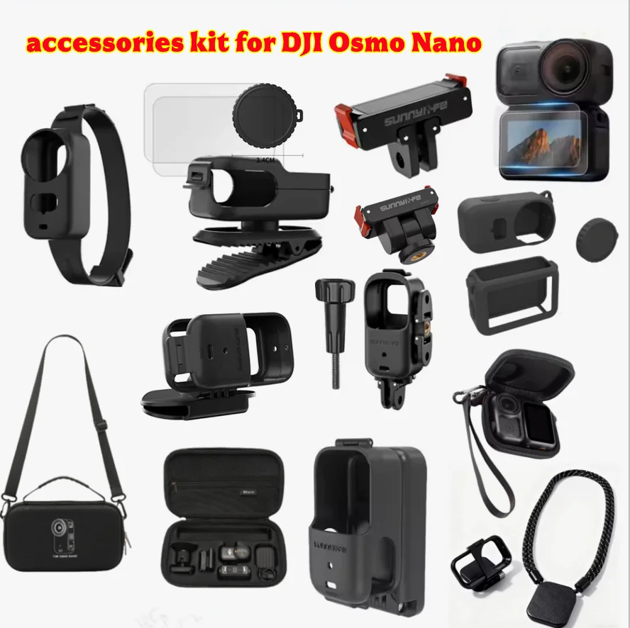 

Sunnylife Accessories For DJI Osmo Nano Backpack clip magnetic holder mount Len Case bag Protection Expansion Bracket Silicone