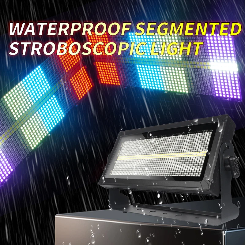 High Power Waterproof Strobe Light DMX 24RGB+12 White Light RGBW IP65 Outdoor DJ Disco 350W Flash Light for Stage Wedding