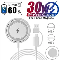 30W Magnetic Wireless Charger Pad for Macsafe iPhone 16 15 14 13 Pro Max Mini Fast Wireless Charging Dock Station Mag  Chargers
