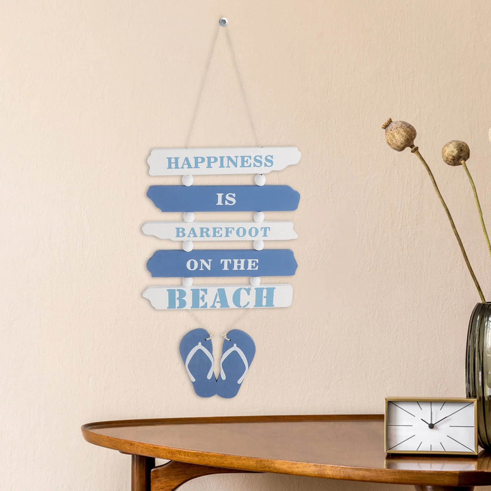 

Slippers Hanging Wooden Sign Wall Decor For Beach Room Home Summer Nautical Porch Door Hanging Plaque Party Decoration