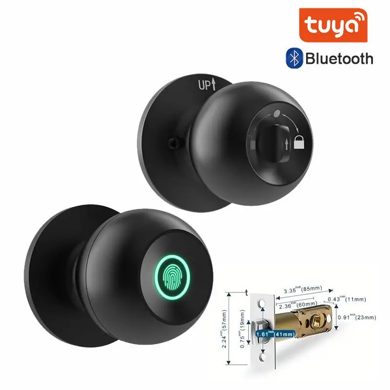 New! With Tuya Biometric Fingerprint Smart Door Lock Electronic Lock Keyless Security Door Entry Home House Apartment