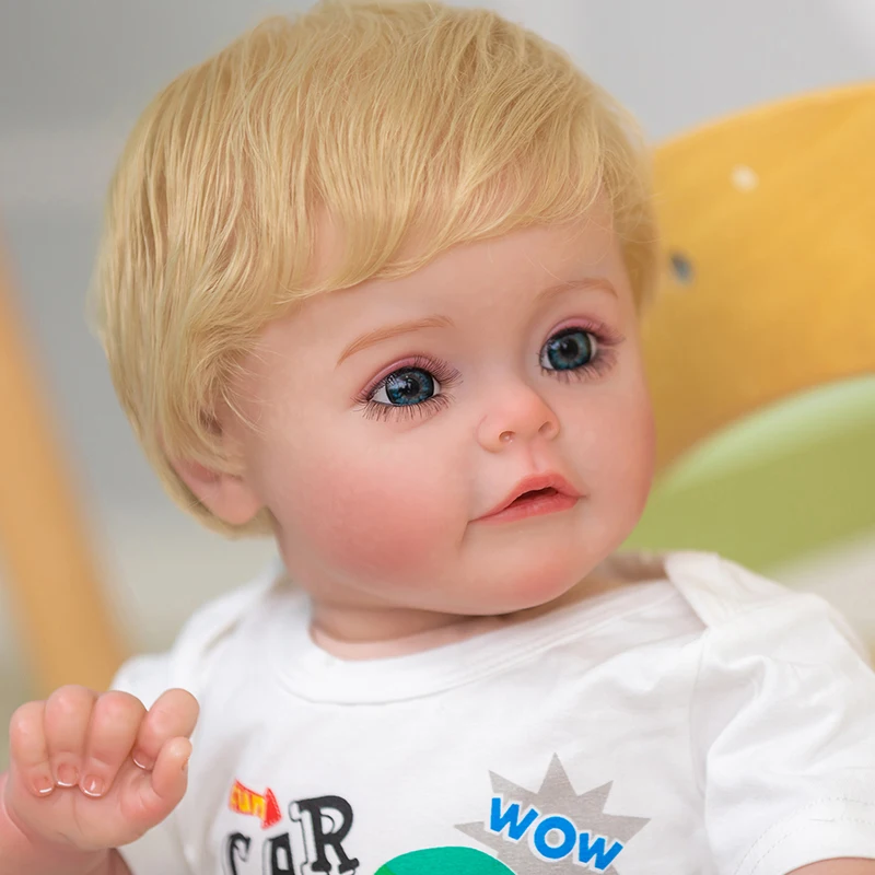 

NPK 24inch Finished Reborn Doll Sue-sue Already Painted Kits Very Lifelike Baby with Cloth body and Hand Root Hair