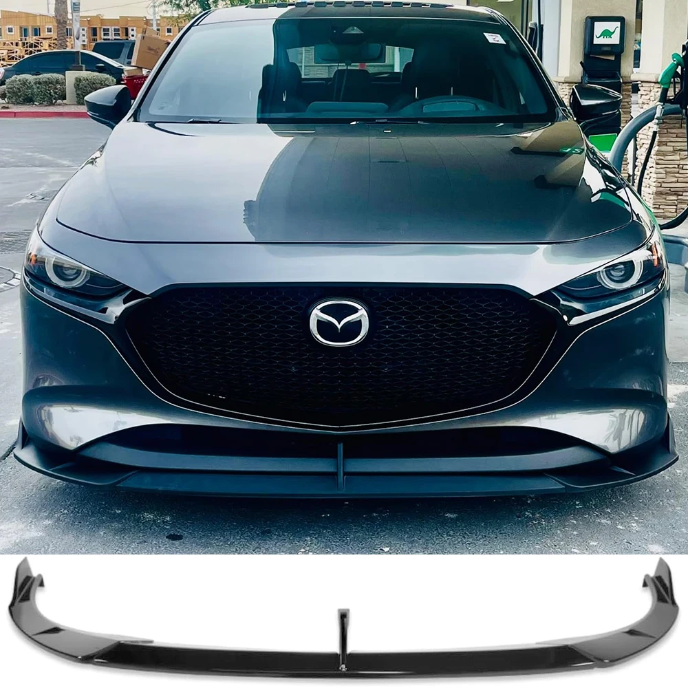 Zestaw karoserii z spoilerem na przedni zderzak, dyfuzorem i osłoną zderzaka, kompatybilny z modelami Mazda 3 Hatchback / 5DR z lat 2019-2026