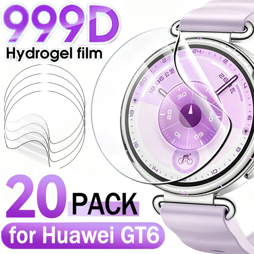 5-20pcs Soft Hydrogel Film for Huawei Watch GT6 41mm 46mm Anti-Scratch Protective Film for Huawei Watch GT6 Pro Screen Protector