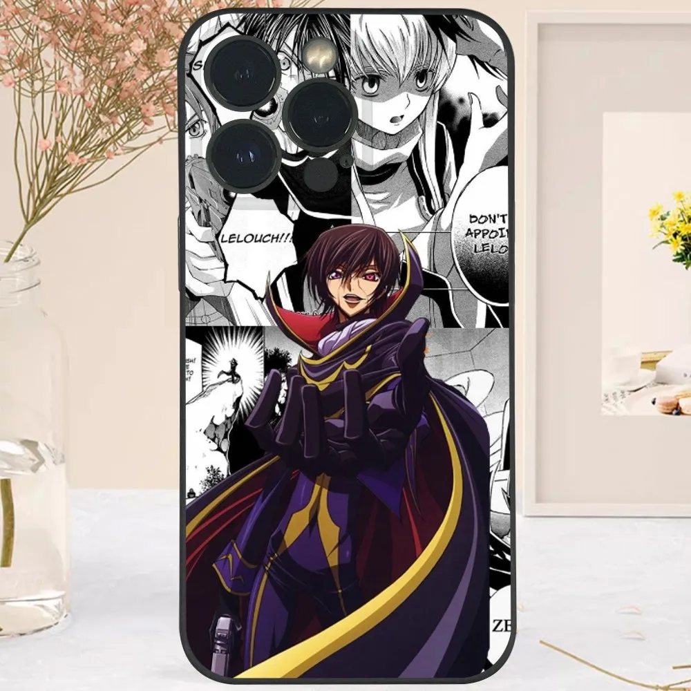 Anime C-Code G-Geass Funny Phone Case For iPhone 15 14 13 12 11 Pro Xs Max Mini XR X 7 8 Plus Black Frosted Soft Shell Funda