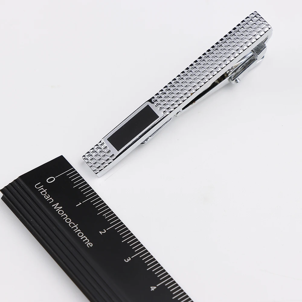 Nuevo conjunto de pinzas de corbata de Metal de diseñador de 6cm de plata dorada clásica de alta calidad, Pin de corbata para hombres, accesorios para banquetes de negocios, regalo