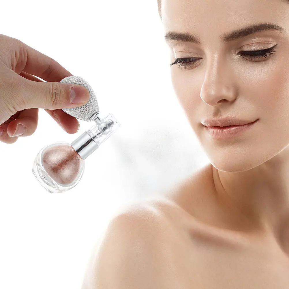 2 個のグリッタースプレースパークルハイライターパウダーボディ分厚いシマーボトル髪用