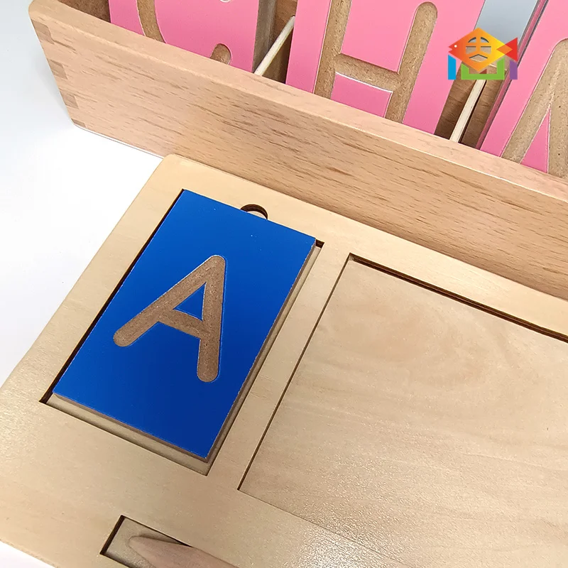 English Spanish Alfabeto Español Tracing uppercase little letters ties Board montessori materials language wooden toys