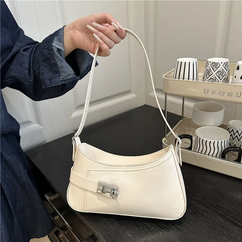 

2025 Autumn Solid Color Underarm Bag, Niche Top Handle Purse for Women, Luxe Shoulder Tote, Textured Versatile Sling Bag​