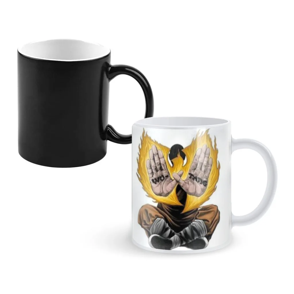 WU-T-TANG CLAN Anime Creativity Change Color Chang mug Ceramic mug Hot Coffee Cup Breakfast Cup mug Friend Gift