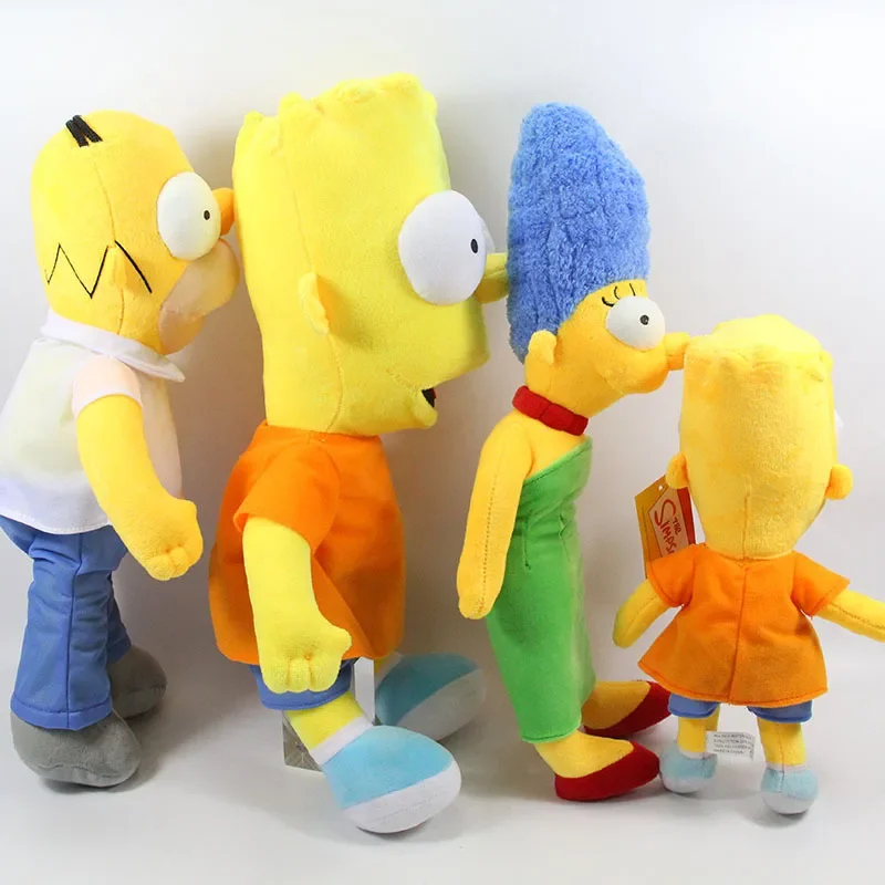 Simpsons Plush Doll for Children, Assen Family Toys, Animação Bonecas Periféricas, Comfort Toy, Presente de Aniversário, Presentes de Natal, Novo