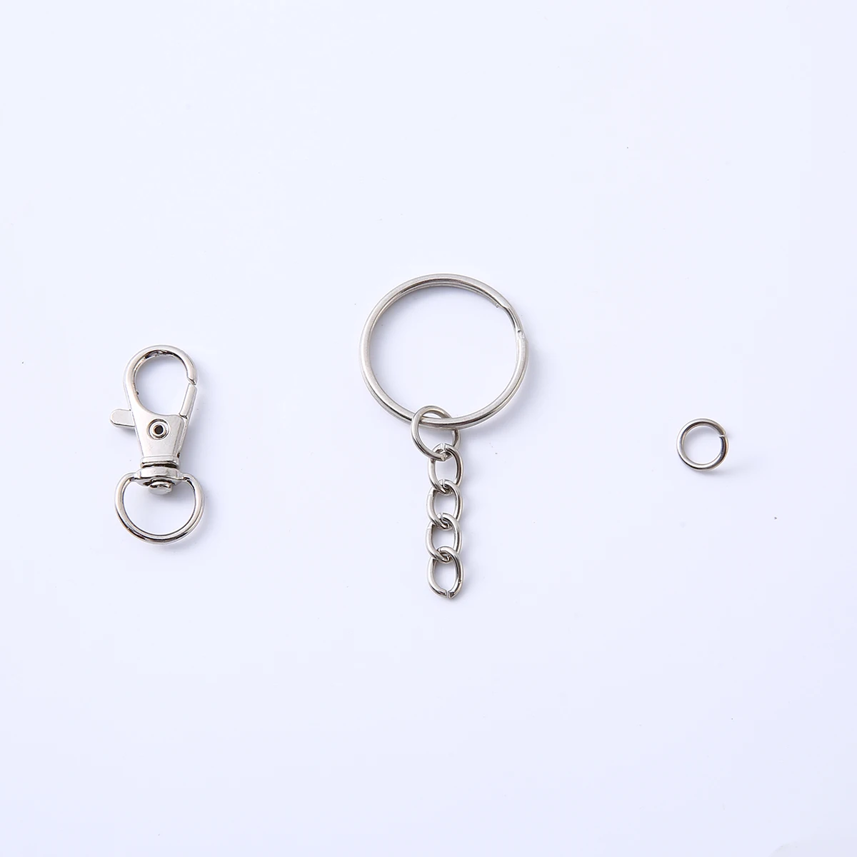 10-100pcs GOLD สี Key CHAIN แหวนสีบรอนซ์ Rhodium31mm ยาวแยก Keyrings พวงกุญแจสําหรับเครื่องประดับ DIY ทําขายส่ง