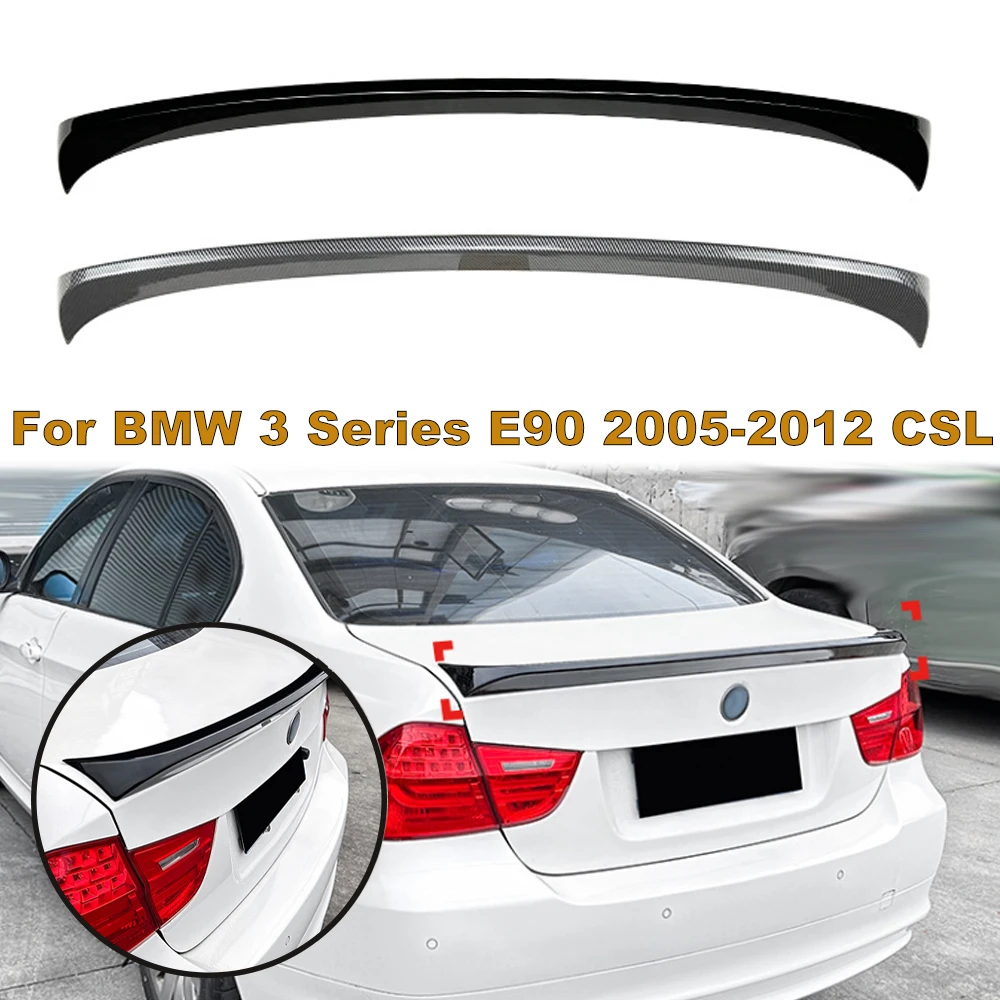 For BMW 3 Series E90 2005-2012 CSL Model Rear Top Tail Wing Spoiler Fixed Wind Exterior Modification Car Body Kit