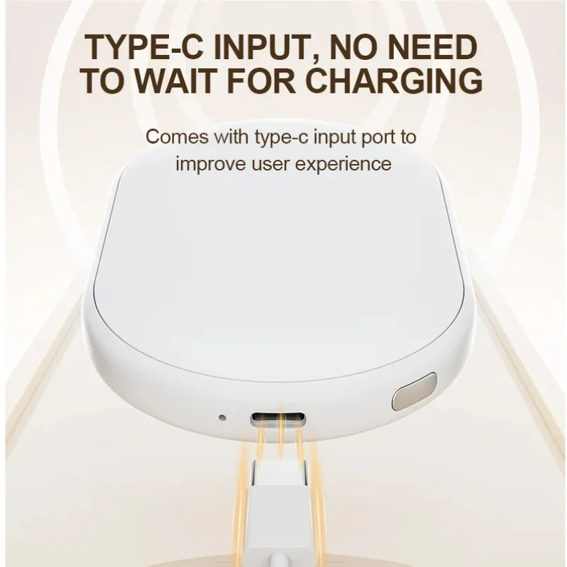 جهاز تدفئة محمول USB صغير قابل لإعادة الشحن، جهاز تدفئة محمول إبداعي سريع التسخين، نوع الشحن، بنك الطاقة للطقس البارد