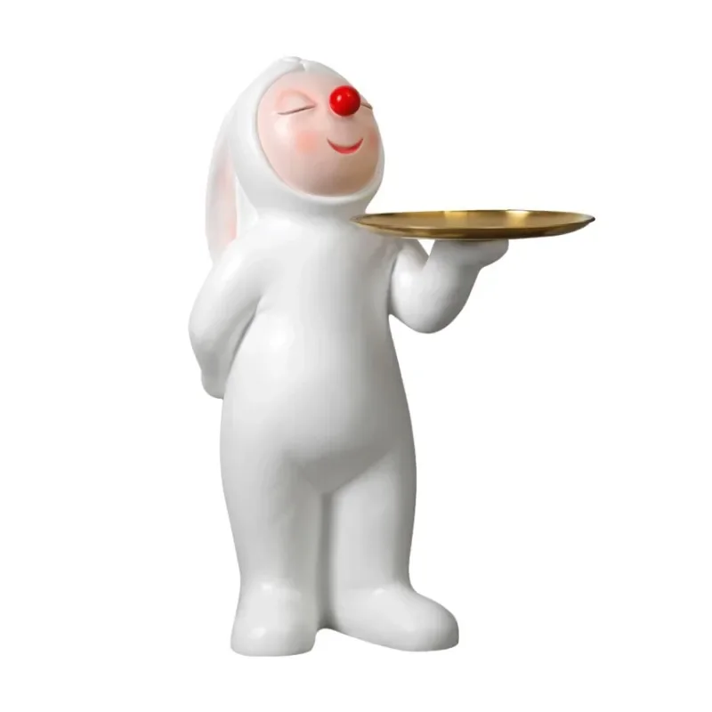 

Nordic creative elf rabbit floor ornament, large living room TV cabinet entrance decoration