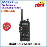 2800mAh Baofeng Walkie Talkie 15W UV-5R+Plus USB Charger UHF VHF Dual Band 10KM Long Range UV-5R UV-10R Two Way Radio