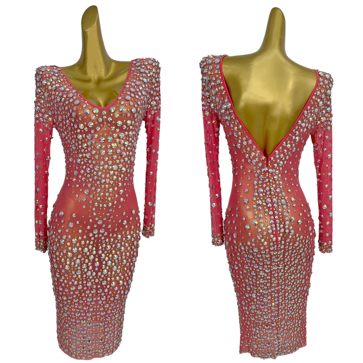 

Fashion Luxury Deep V Neck Tight Fitting Dress Sparkly Rhinestone Short Dress Women Birthday Party Photo Shoot Wear Sexy Couture