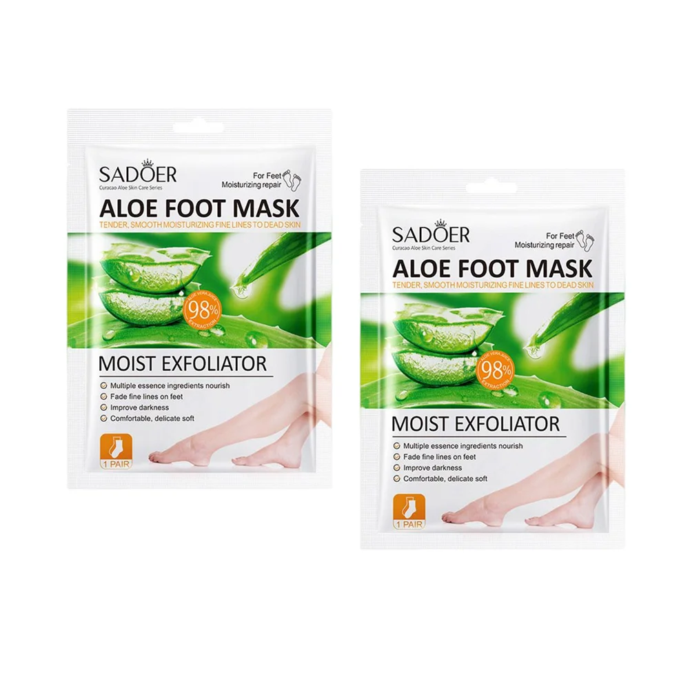 1/2/3Pairs Aloe Vera Foot Mask Peeling for Legs Feet Mask Scrub Exfoliating Mask Anti Crack Heel Remove Skin Foot Mask Feet Care
