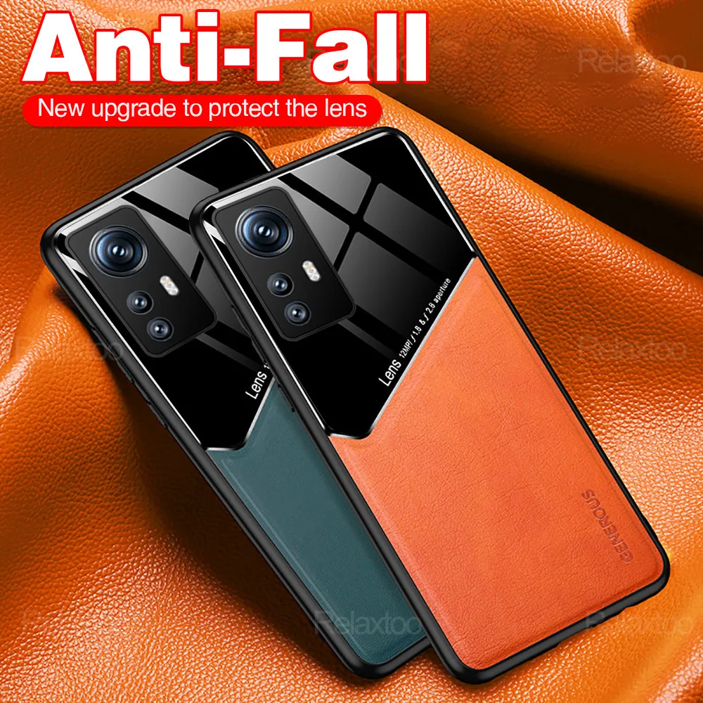 For Xiaomi Redmi Note 12S Case Car Magnetic Holder Leather Cover Redme Note12S 12 S S12 4G Camera Protection Soft Frame Fundas