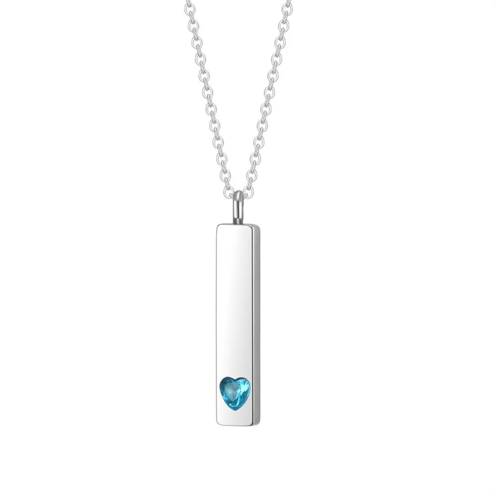 

Stainless Steel Ashes Pendant Memorial Lockets Heart Crystal Decorative Pet Urn Necklace Fillable Sealed Memorial Ashes Necklace