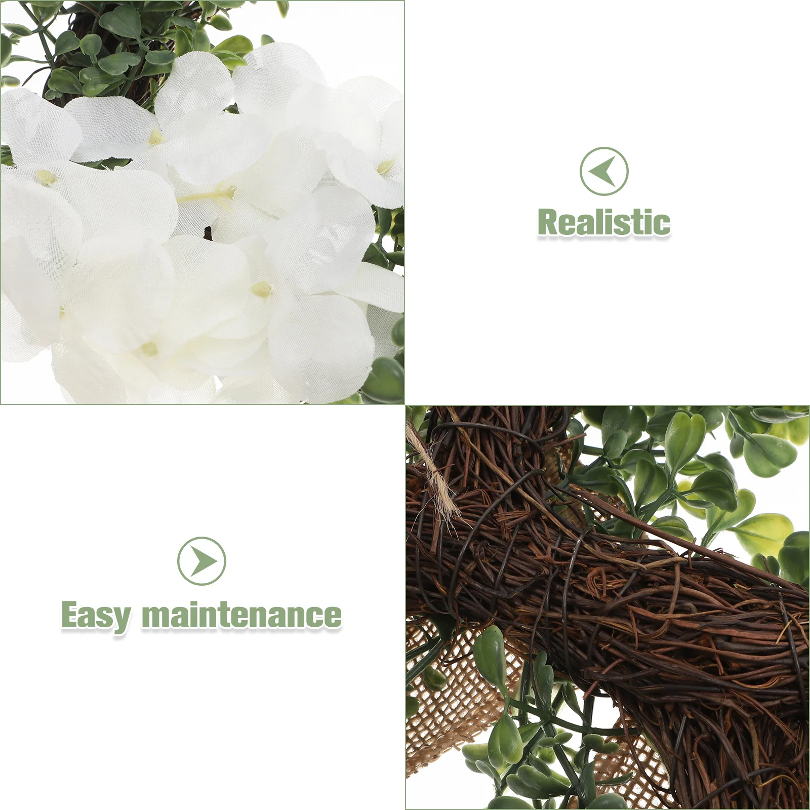 Easter Bunny Decorative Wreath Front Door Hanging Artificial Greenery Rabbit Ornament Spring Indoor Outdoor Photo Prop