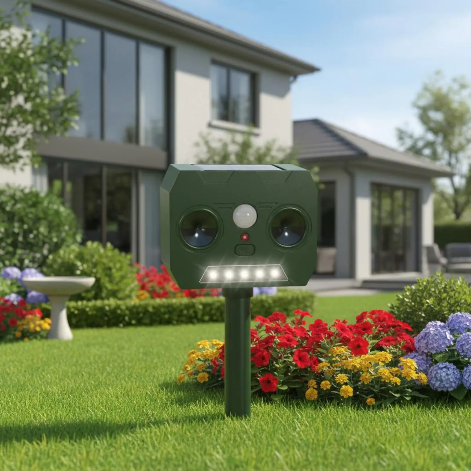 

Solar Critter Waterproof Sound Wave Sound Wave Discourager Easy Installation for Yard, Garden