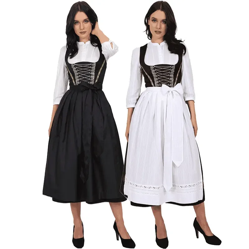 Costume tradizionale da donna Dirndl Oktoberfest Parata nazionale bavarese Taverna Cameriera Uniforme Vestito Cosplay Fancy Party Dress