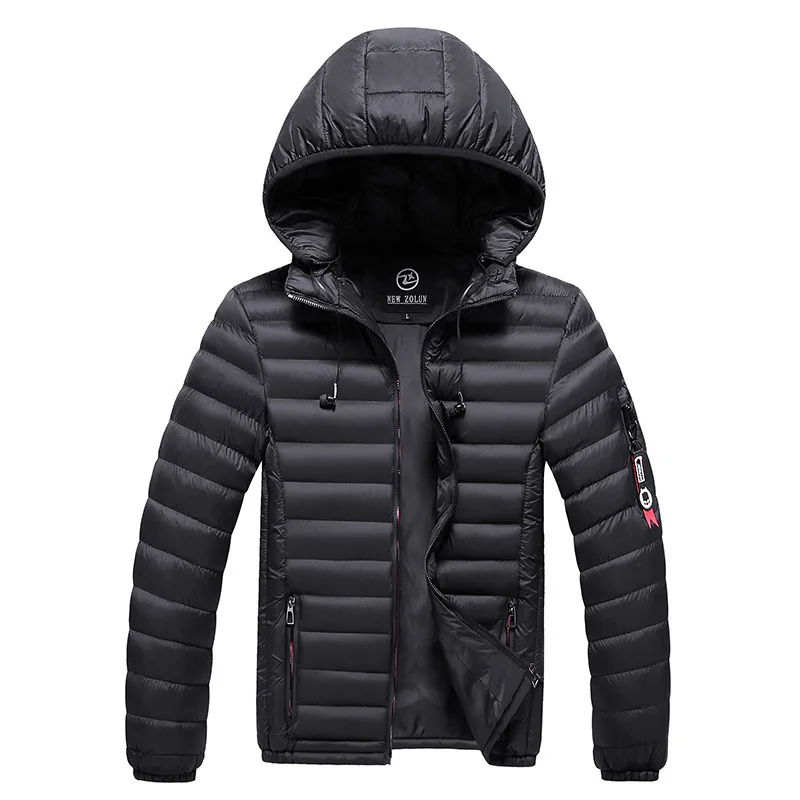 

Cotton Jacket, Men's Fashion, Solid Color, Plush and Thick Coat, Winter Casual Hooded and Warm Cotton Jacket