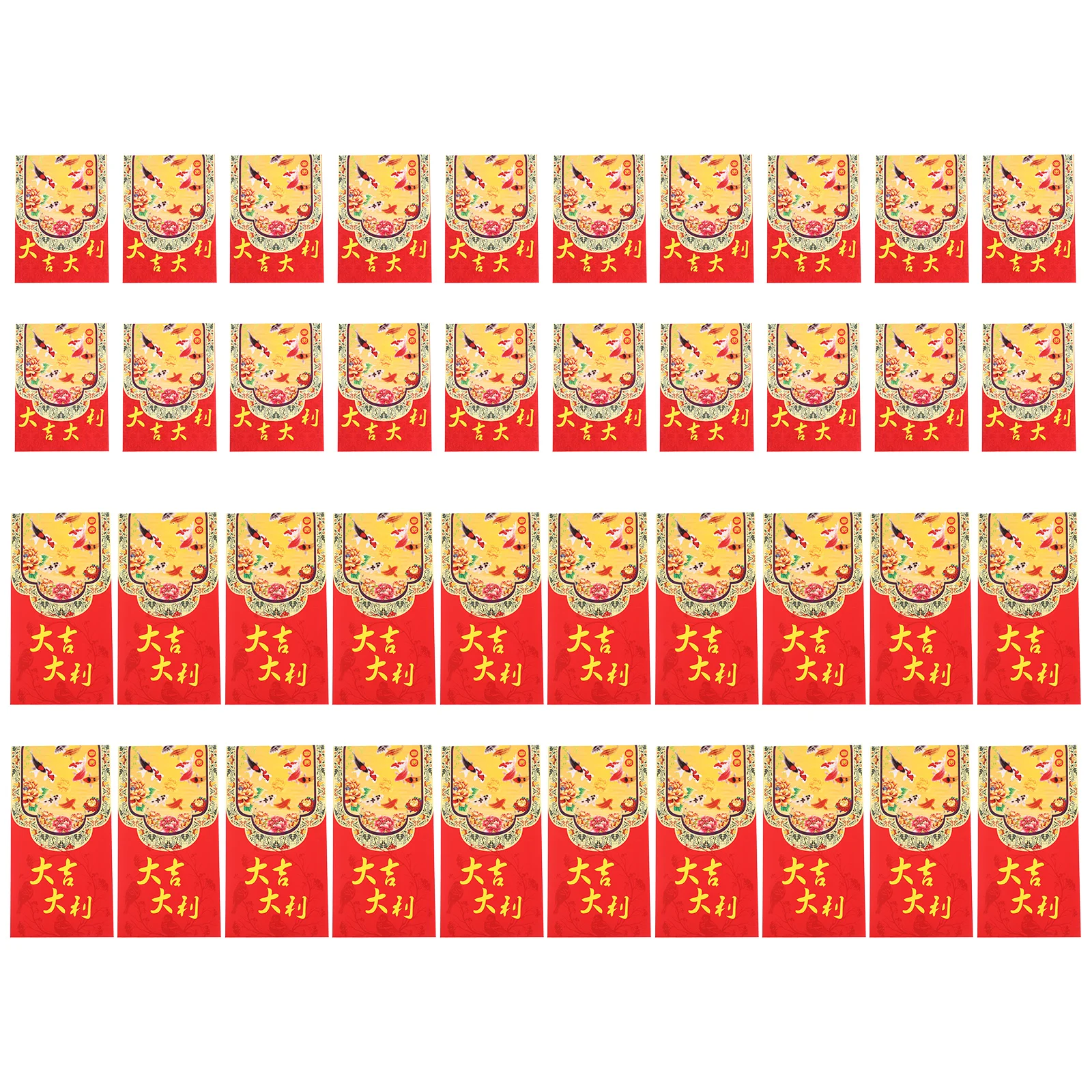 

40pcs New Year Red Envelope 2021 Money Package Packets Ox Envelopes Lunar Calendar Pouch Festive Chinese Style Pearl Paper