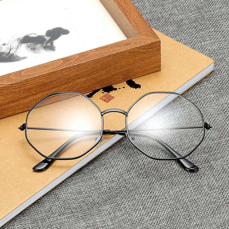 Fashion Vintage Retro Metal Frame Clear Lens Glasses Nerd Geek Eyewear Eyeglasses Oversized Round Circle Eye Glasses