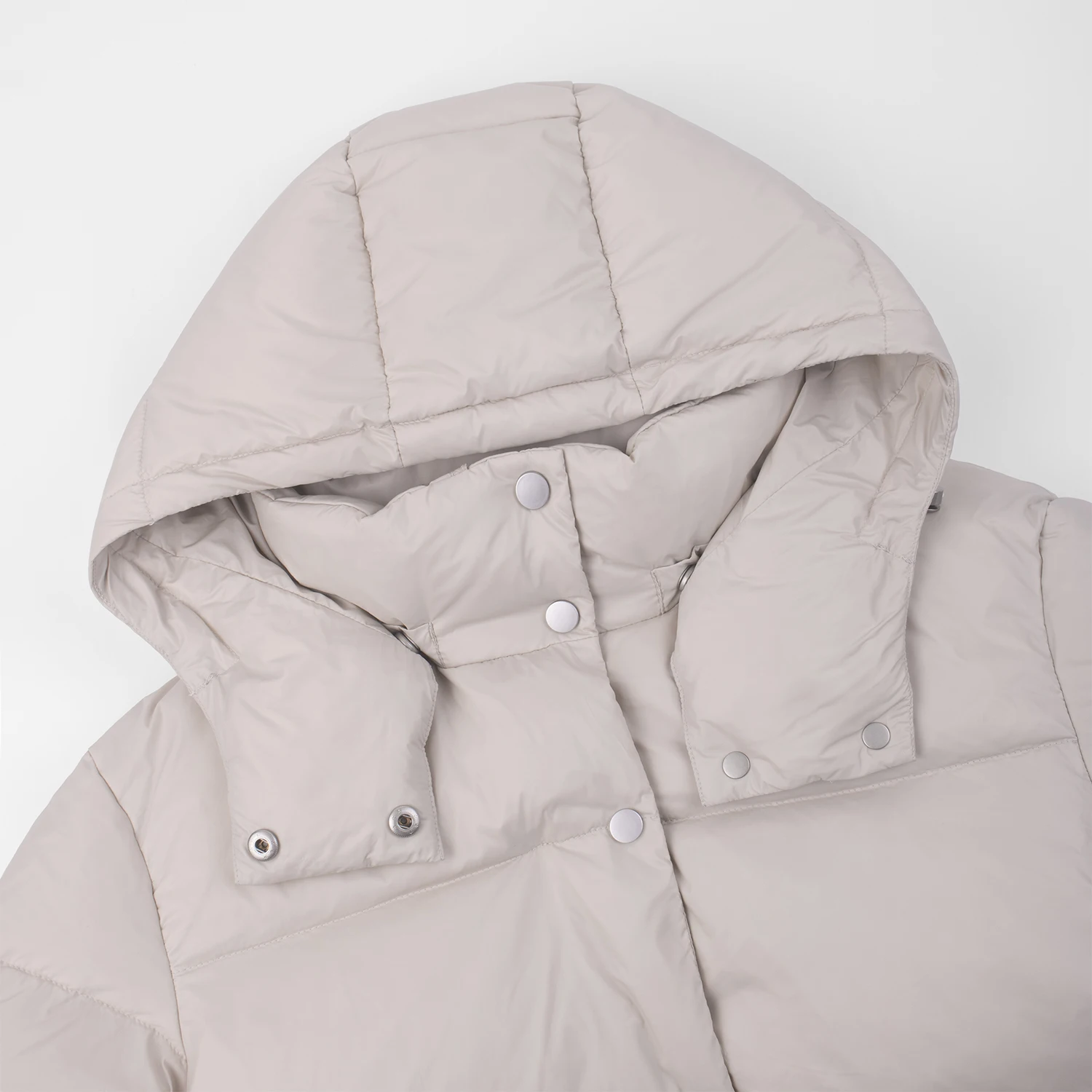 Chaqueta de plumón de ganso cálida y esponjosa con cuello levantado desmontable con capucha invierno 2025 unisex