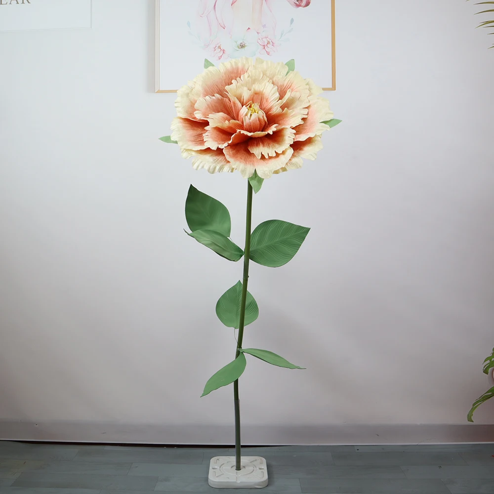 

High-quality Giant Velvet Peony Simulation Flower Garden Decoration Outdoor Wedding Accessories Road Guidance Background Flower