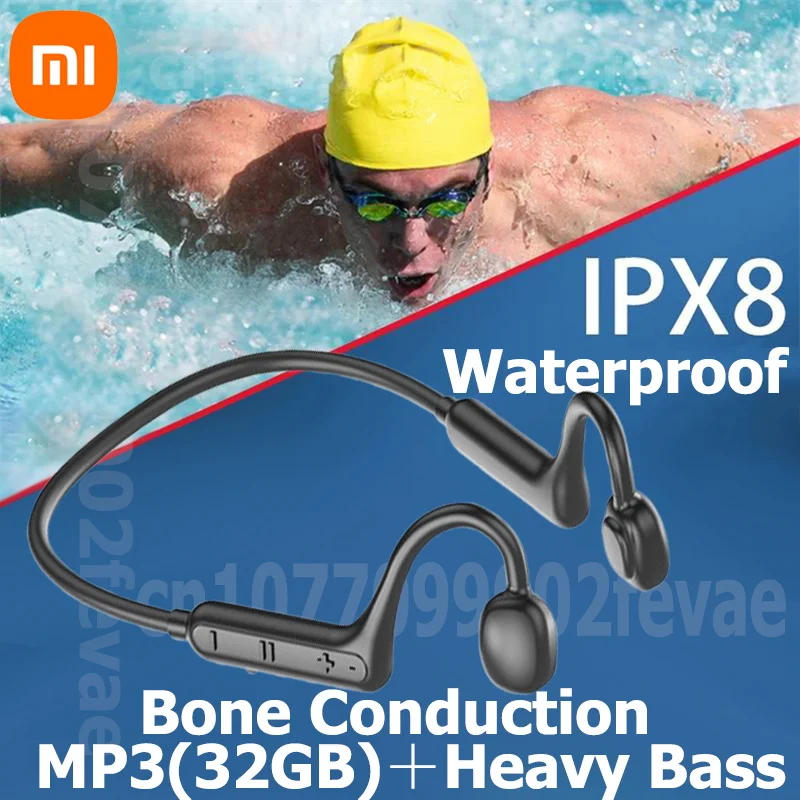 Xiaomi Bone Conduction Bluetooth Headset Waterproof Neck Wearing Wireless Headset High Power Stereo Sound Boot 168 Hours Headset