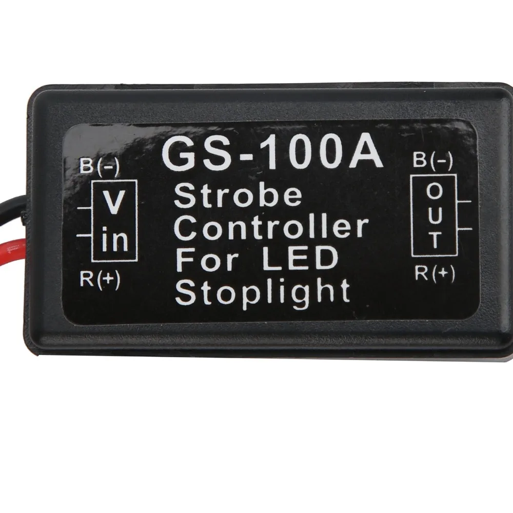 GS-100A Strobe Controller 12-24VDC 2A LED Flash Control Module 5*3*1.5cm Plastic Strobe Controller Relay Flash Control
